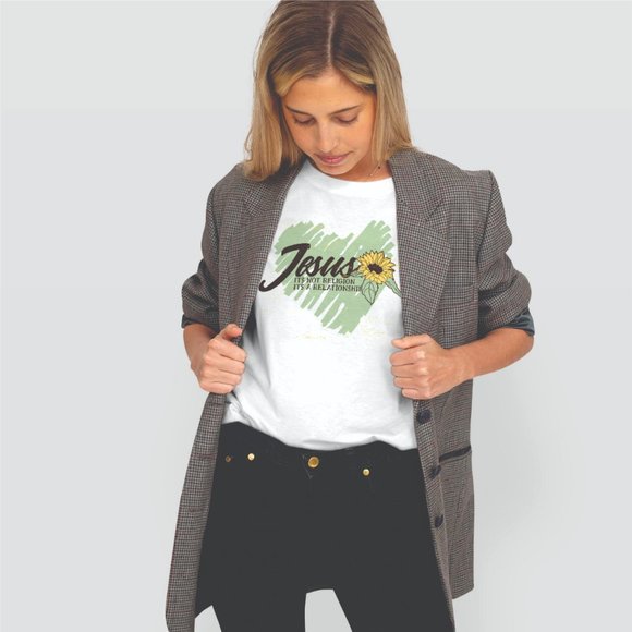 JESUS CHRISTIAN  WOMEN T-SHIRT * CASUAL AND COOL BRAND NEW TEE. 100% SOFT COTTON - Picture 1 of 5